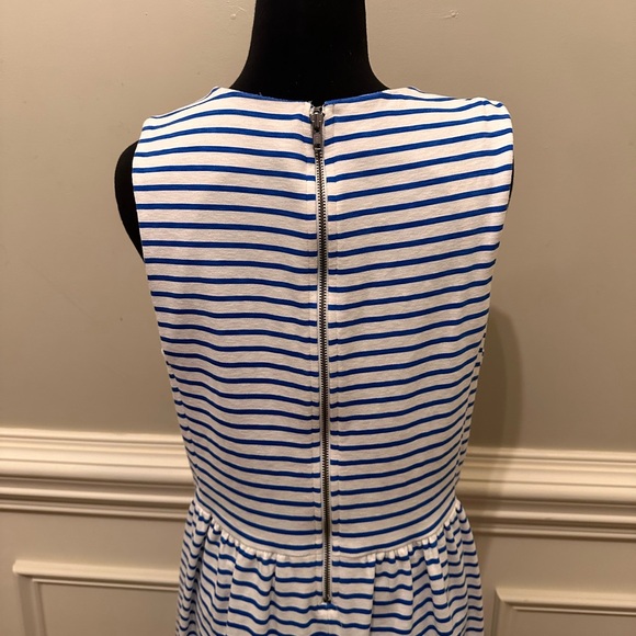 J. Crew Factory Daybreak Fit & Flare Blue and White Dress - Picture 6 of 9